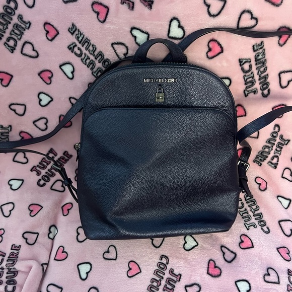 Michael Kors Black Leather Backback - Picture 1 of 4